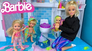 Barbie amp Ken Doll Family Night Routine  Making Slime amp Bedtime [upl. by Fries591]