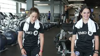 Entrainement préféré des joueuses du Programme féminin du CF Montréal [upl. by Oluas780]