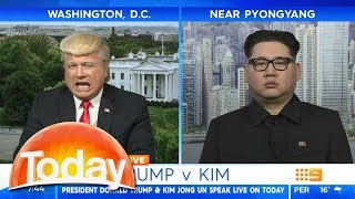 Donald Trump debates Kim Jong Un on Australian TV [upl. by Yeblehs]