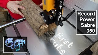 Record Power Sabre 350 bandsaw setup and first cuts [upl. by Aniarrol]