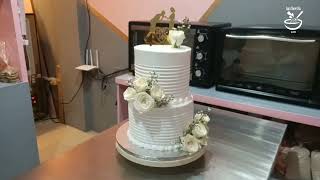 How to make a 2Tier Wedding cake  Home baking tutorial video [upl. by Oirelav]