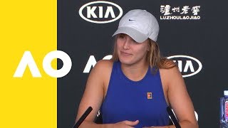 Eugenie Bouchard press conference 1R  Australian Open 2019 [upl. by Enael508]