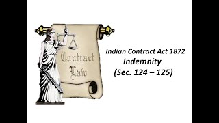 Indian Contract Act  Indemnity Sec 124 125 [upl. by Ennaylloh]