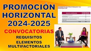 Promoción Horizontal 20242025 Educación Básica Convocatoria requisitos y elementos multifactoriales [upl. by Kassia]