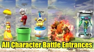 All 51 Character Battle Entrances in Super Smash Bros Wii U 1080p 60fps [upl. by Aicelet]