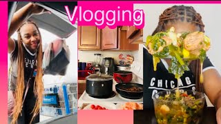 Live WalmartFood Shopping Drive Cooking Gumbo Mukbang Vlog [upl. by Halehs]