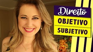 Direito OBJETIVO e SUBJETIVO qual a diferença mais importante [upl. by Vasos819]