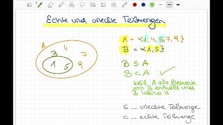 Echte und unechte Teilmengen [upl. by Yspyg]