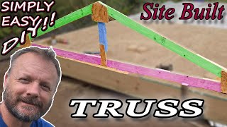 DIY 👍 Trusses 🏠 Site Built  Building A Workshop Shed [upl. by Lowson]