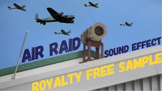 Air Raid Siren Sound Effect  World War Siren  Danger Siren  Bomb Raid  Royalty Free Sample [upl. by Hillari]