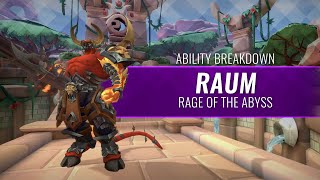 Paladins  Ability Breakdown  Raum Rage of the Abyss [upl. by Buckley104]