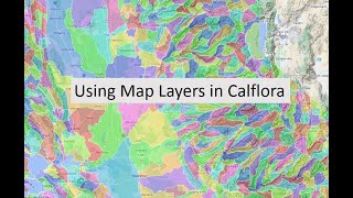 Calflora Map Layers [upl. by Simdars772]