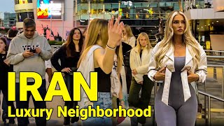 Tehran City NightLife 🇮🇷 Night Walk In Luxury Neighborhood  IRAN ایران [upl. by Niran]