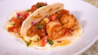 Tacos De Camaron Tradicional  Recetas Mexicanas Faciles [upl. by Ahtelat83]