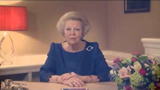 Queen Beatrixs announcement of abdication English subtitles [upl. by Mannes]