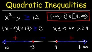 Quadratic Inequalities [upl. by Giaimo]