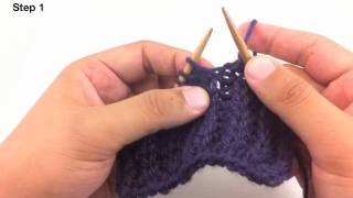 How to Knit the Knit One Below Stitch K1B [upl. by Noseaj656]