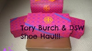 Tory Burch amp DSW Shoe Haul [upl. by Ycnan]