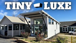 LUXURIOUS NEW tiny house with all the AMENITIES Tiny Home Tour [upl. by Rother]