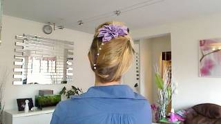 Tuto Coiffure 16 Chignon Banane Version simplifiée Easy amp Quick Hair Bun [upl. by Dadirac]