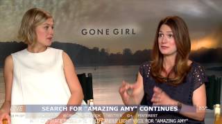 Rosamund Pike amp Gillian Flynn interview  GONE GIRL [upl. by Ailaza916]