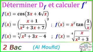 Dérivée de la Fonction Composée  Fonction Dérivée  2 Bac  Exercice 4 [upl. by Plato]