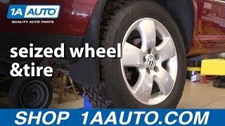 How to Remove a Seized Wheel  Lug Nuts Are Off But Wheel Is Stuck [upl. by Ahsitil]