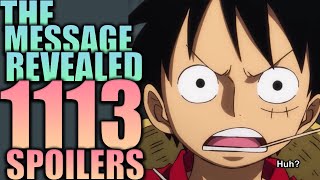 THE MESSAGE  One Piece Chapter 1113 Spoilers [upl. by Kennan]