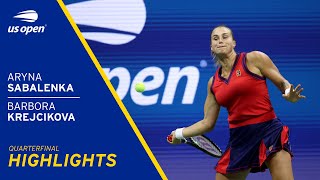 Elise Mertens vs Aryna Sabalenka Highlights  2021 US Open Round 4 [upl. by Narik212]