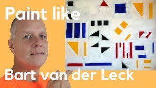 How to paint like Bart van der Leck  Easy art tutorial De Stijl style [upl. by Anikram]