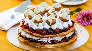 Pie recipesPie with butter cream and cherry jelly [upl. by Theta]