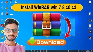 how to Install WinRAR on windows 10  latest version 2022 HINDI [upl. by Fowler898]