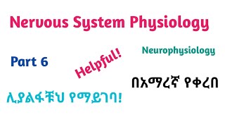 Physiology Neurophysiology General Nervous Tissue Part 6 Video Lecture in Amharic Speech [upl. by Merkley]