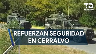 Ejército llega a Cerralvo NL y vigila zona con vehículos motorizados [upl. by Francois]