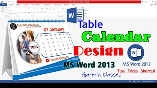 Table Calendar 2024 Design in Ms Word  How to Make Printable Table Calendar Design in Ms Word 2024 [upl. by Ykcir]