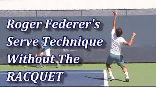 Roger Federers Serve Technique  Racquet Digitally Removed [upl. by Keeler]