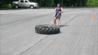 Get Bigger Stronger Legs w Reverse Tire  Sled Pulls [upl. by Nahtonoj]