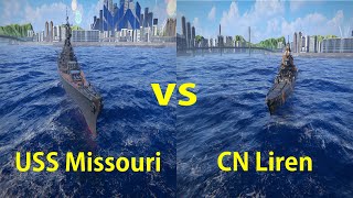 CN Liren vs USS Missouri  Modern Warships [upl. by Piotr]