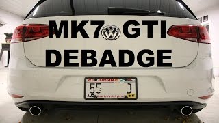 Debadged My VW MK7 GTI [upl. by Fitz]