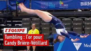 Tumbling  La Française Candy BrièreVétillard médaille dor aux Jeux Mondiaux [upl. by Vassily321]