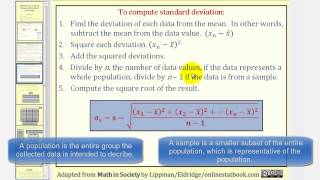 Measuring Variation Range and Standard Deviation [upl. by Ardnat]