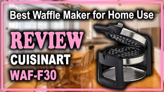 Cuisinart WAFF30 Round Flip Belgian Waffle Maker Review  Best Waffle Maker for Home Use [upl. by Sungam130]