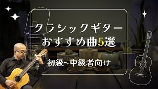 クラシックギターおすすめ曲5選！初級〜中級者向け [upl. by Weiser]