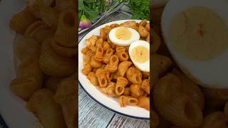 Pasta de Coditos con Pavo y Huevos 😋👍 shorts reels [upl. by Les]