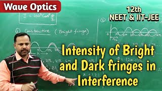 Intensity amp conditions of Bright and Dark fringes in Interference  Wave Optics 12th Physics Term 2 [upl. by Nedak]