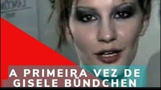 Gisele Bündchen  primeira vez na tv entrevista com Francisco Chagas no Over Fashion janeiro 1996 [upl. by Anyt]