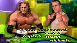 Triple H vs Shawn Michaels  SummerSlam 2002  Beginning of quotBest Friends Bitter Enemiesquot  HD [upl. by Wileen313]