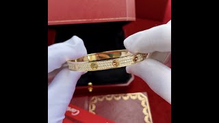 Unboxing Video  Cartier Love Bracelet DiamondPave Yellow Gold Diamonds [upl. by Nnep]