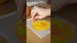 juicy big grapefruit with oil pastels in skecthbook art [upl. by Tenej]