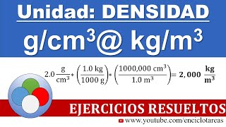 gcm3 a kgm3  Densidad [upl. by Ume328]